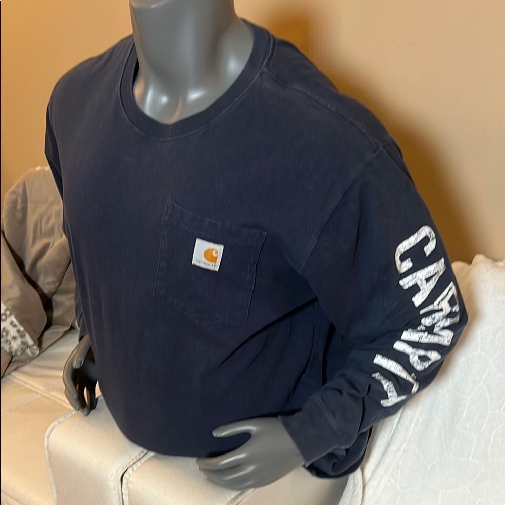 Carhartt Men’s Black Long Sleeve Tee Classic Fit Size Large - Picture 3 of 8